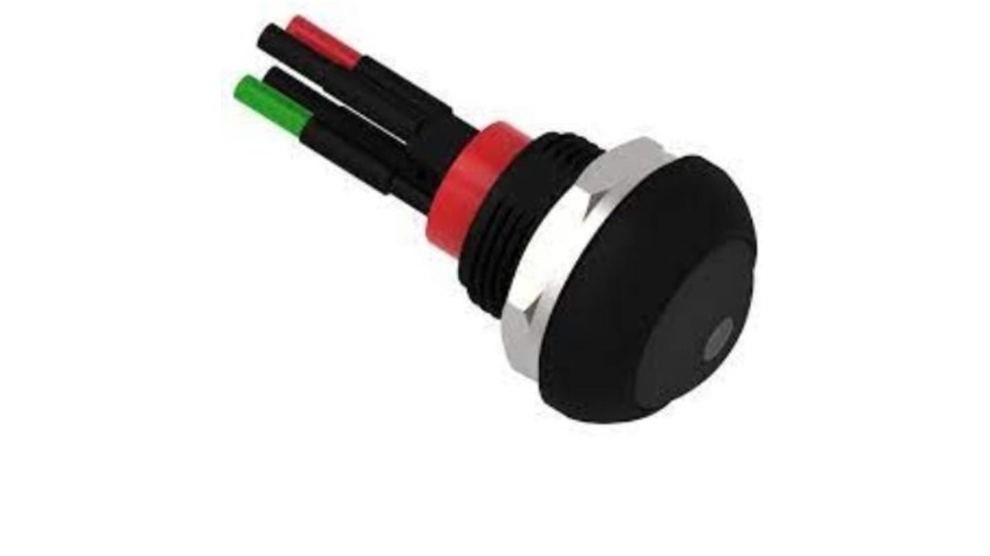 TE Connectivity PB6 Series Illuminated Push Button Switch, (On)-Off, Panel Mount, SPST - NO, Yellow LED, 50 V dc, 125V