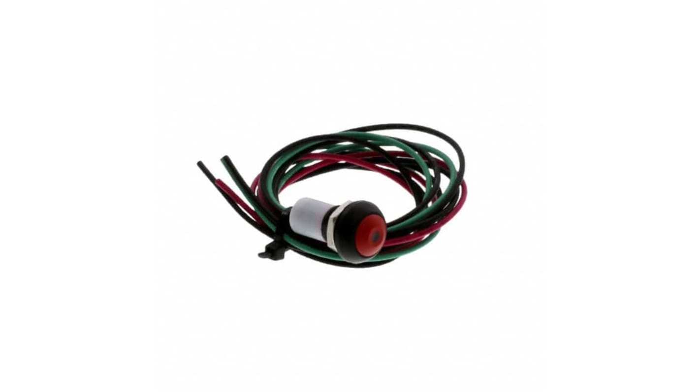 TE Connectivity PB6 Series Illuminated Push Button Switch, (On)-Off, Panel Mount, SPST - NO, Blue LED, 50 V dc, 125V