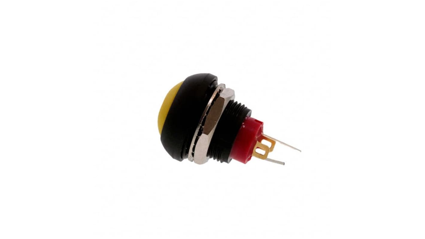 TE Connectivity PB6 Series Illuminated Push Button Switch, (On)-Off, Panel Mount, SPST - NO, Green LED, 50 V dc, 125V