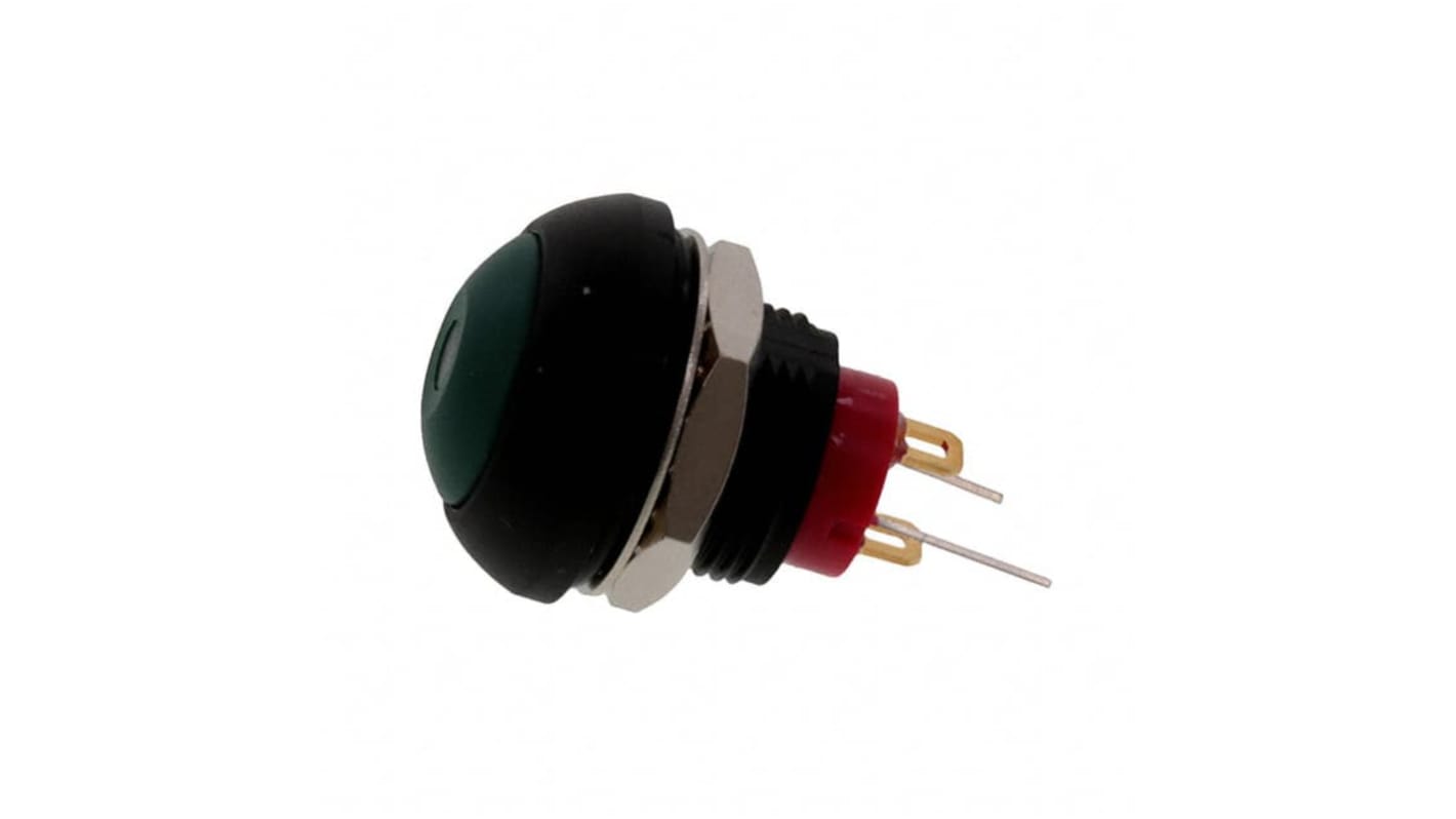 TE Connectivity PB6 Series Illuminated Push Button Switch, (On)-Off, Panel Mount, SPST - NO, White LED, 50 V dc, 125V
