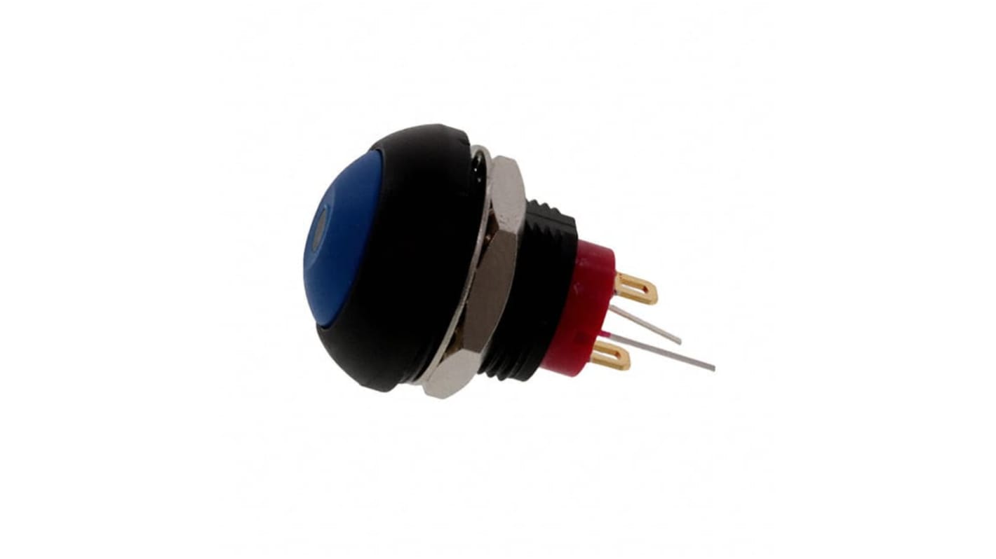 TE Connectivity PB6 Series Illuminated Push Button Switch, (On)-Off, Panel Mount, SPST - NO, Yellow LED, 50 V dc, 125V