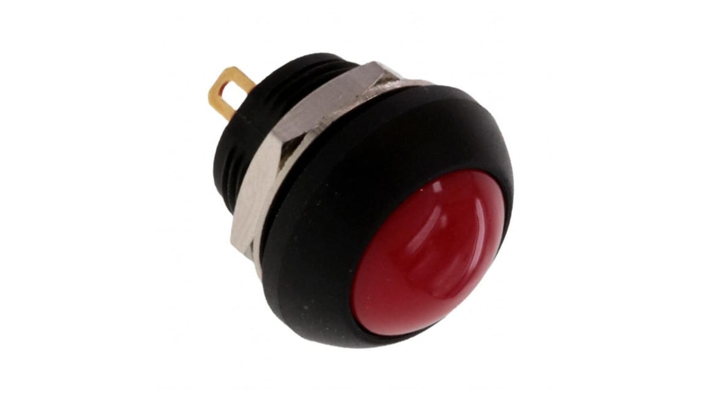 TE Connectivity PB6 Series Push Button Switch, (On)-Off, Panel Mount, SPST - NO, 50 V dc, 125V ac, IP68