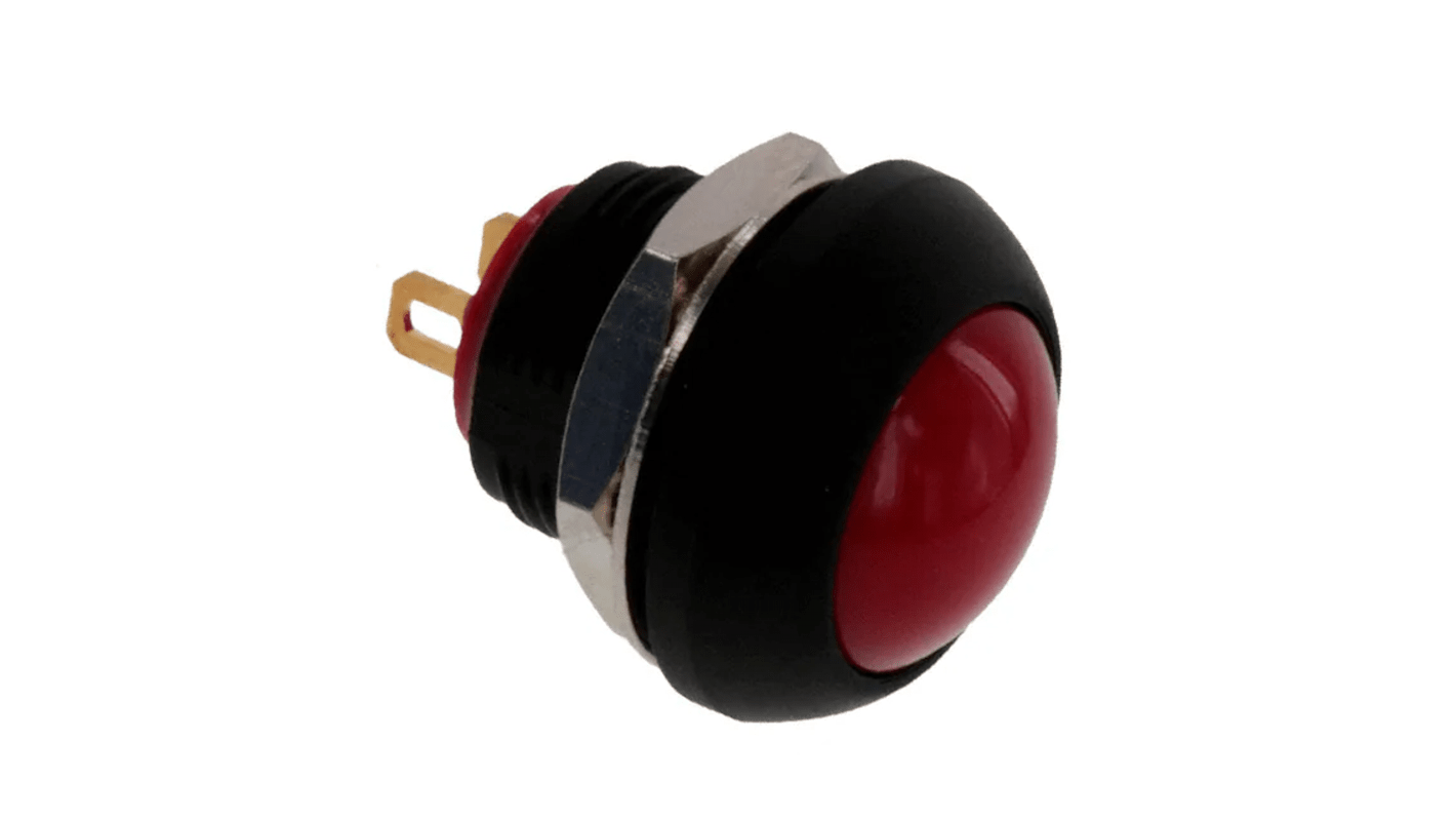 TE Connectivity PB7 Series Push Button Switch, On-(On), Panel Mount, SPST - NC, 50 V dc, 125V ac, IP69