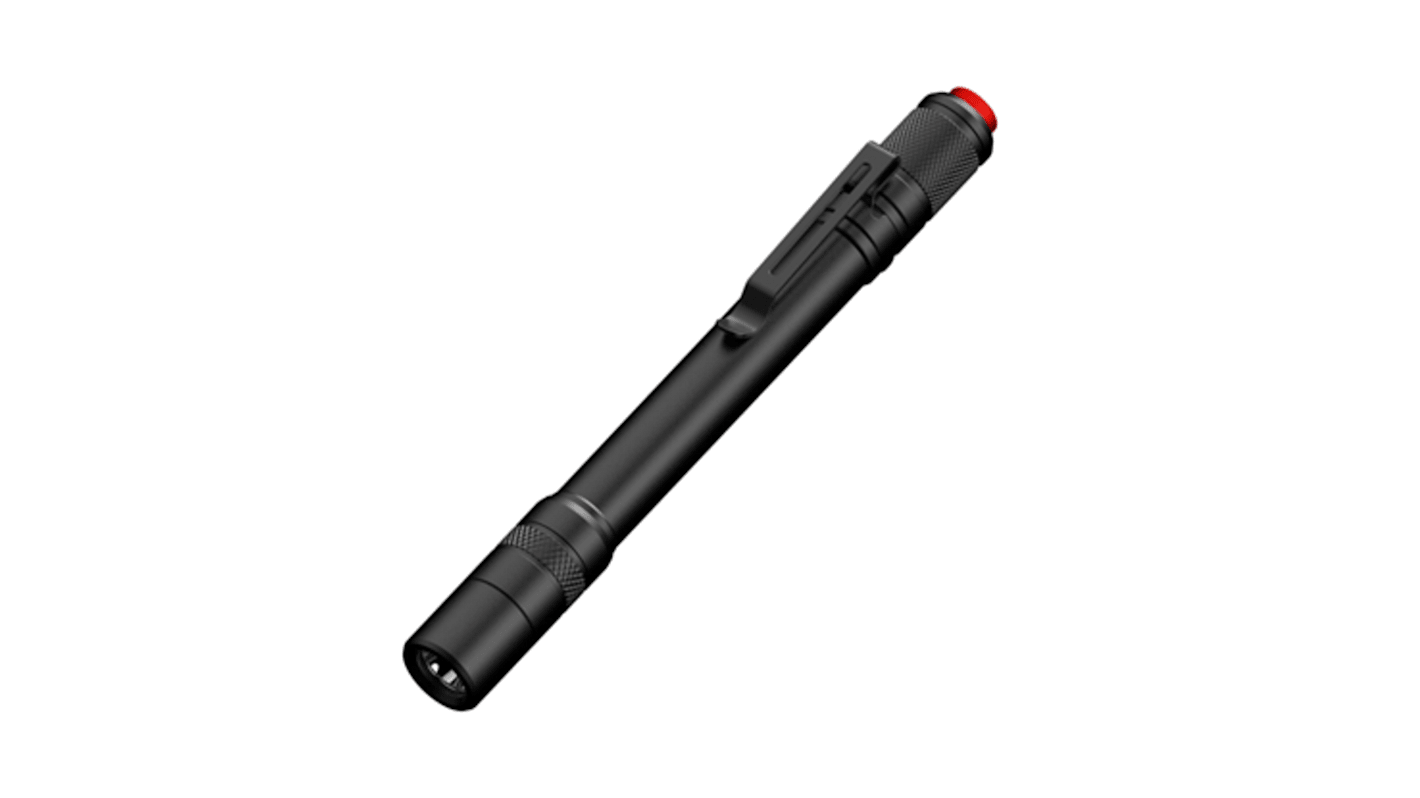 RS PRO 笔形手电筒, 120 lm, LED, 2 x AAA电池, 黑色, IP68, RSPRO-P45