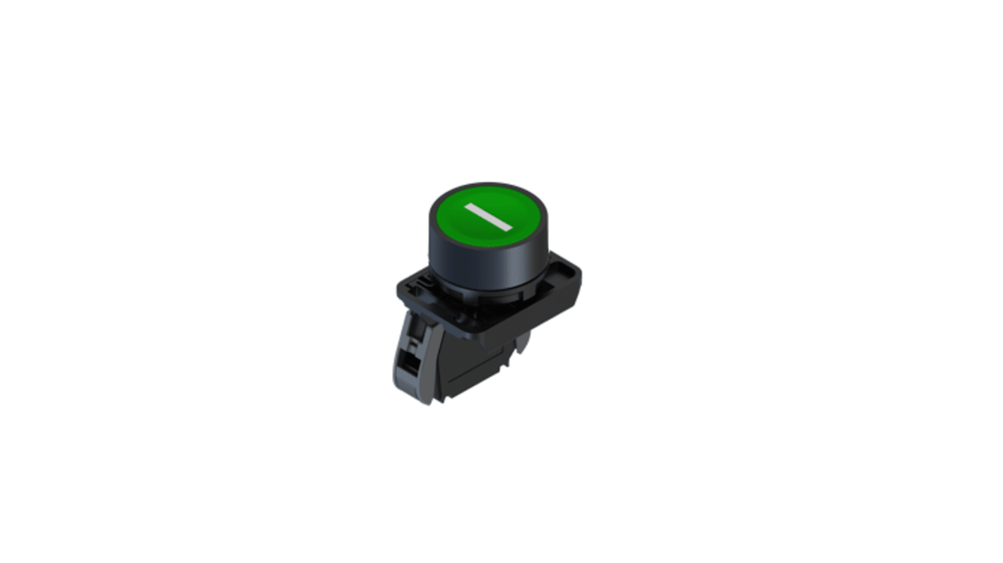 RS PRO Push Button Complete Unit, 22.5mm Cutout, SPST