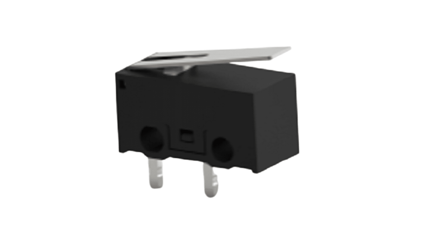 TE Connectivity Sprungkontakt-Mikroschalter Hebel-Betätiger PCB, 3 A bei 125 V AC, Einpoliger Ein/Aus-Schalter (SPST)