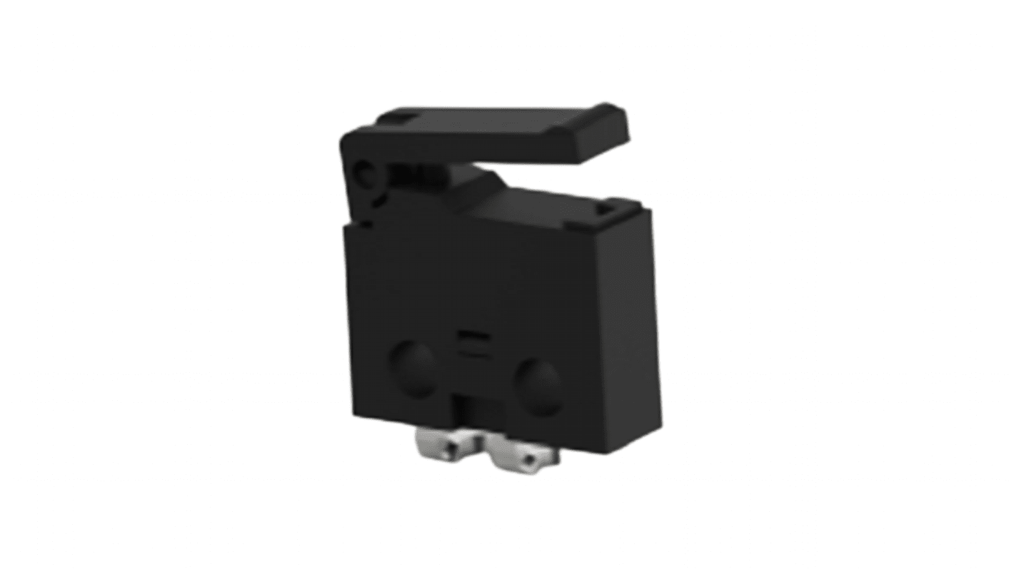 Microrupteur à action instantanée Levier TE Connectivity, Circuit imprimé à angle droit, SPST, 0,5 A à 30 V c. c.