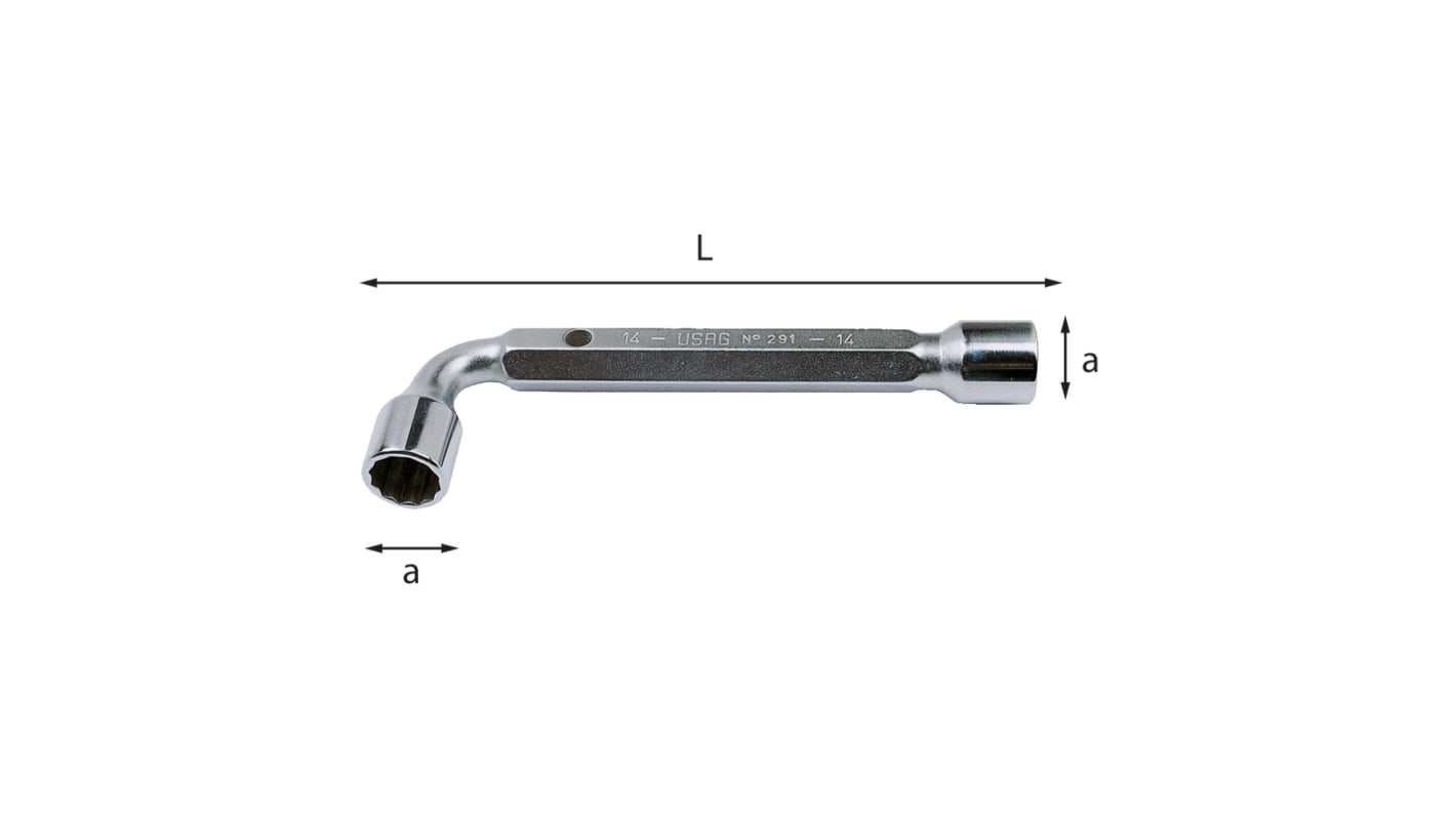 Chiave a bussola Usag, guida Biesagonale da 8 mm, L. 97 mm