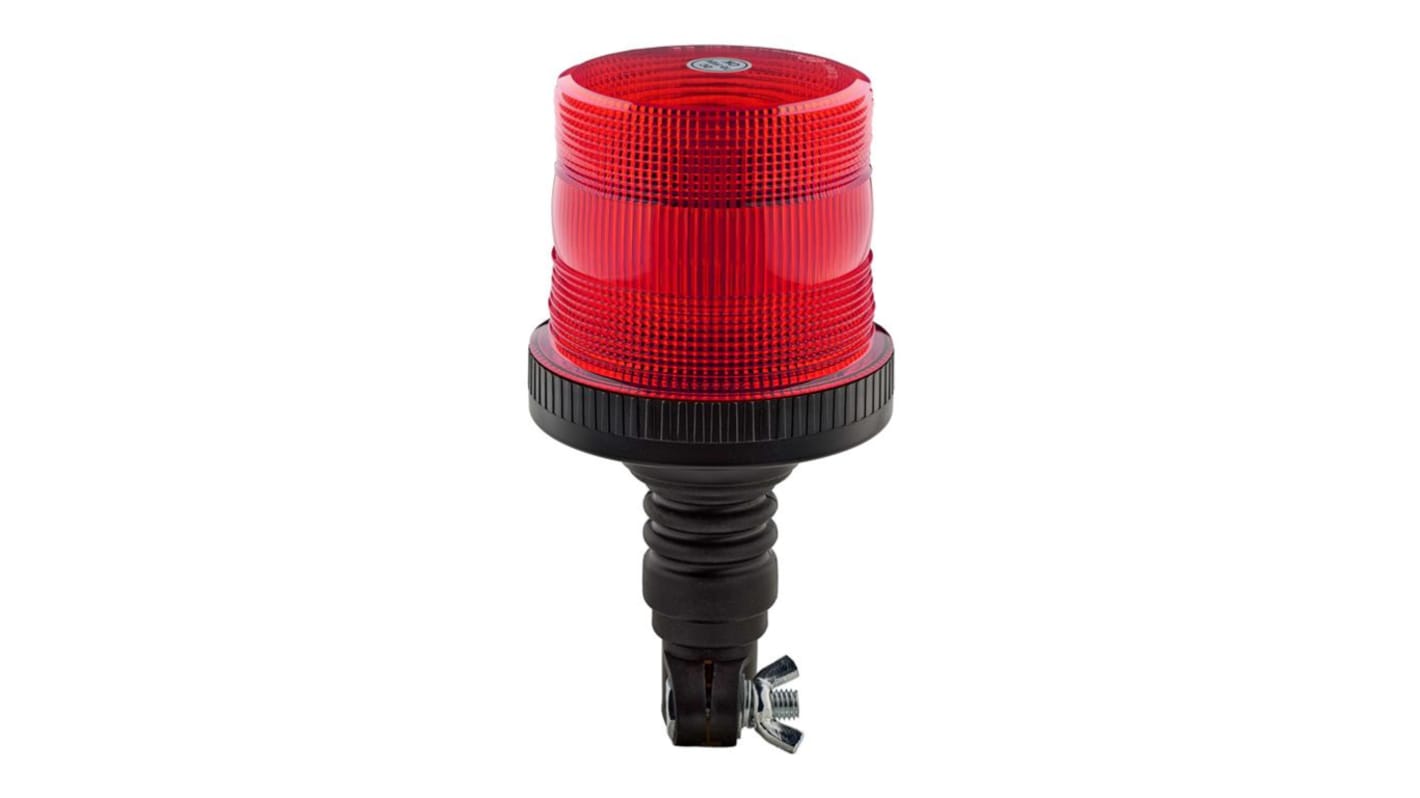 RS PRO Red Flashing Beacon, 10 → 110 V, Base Mount, LED Bulb