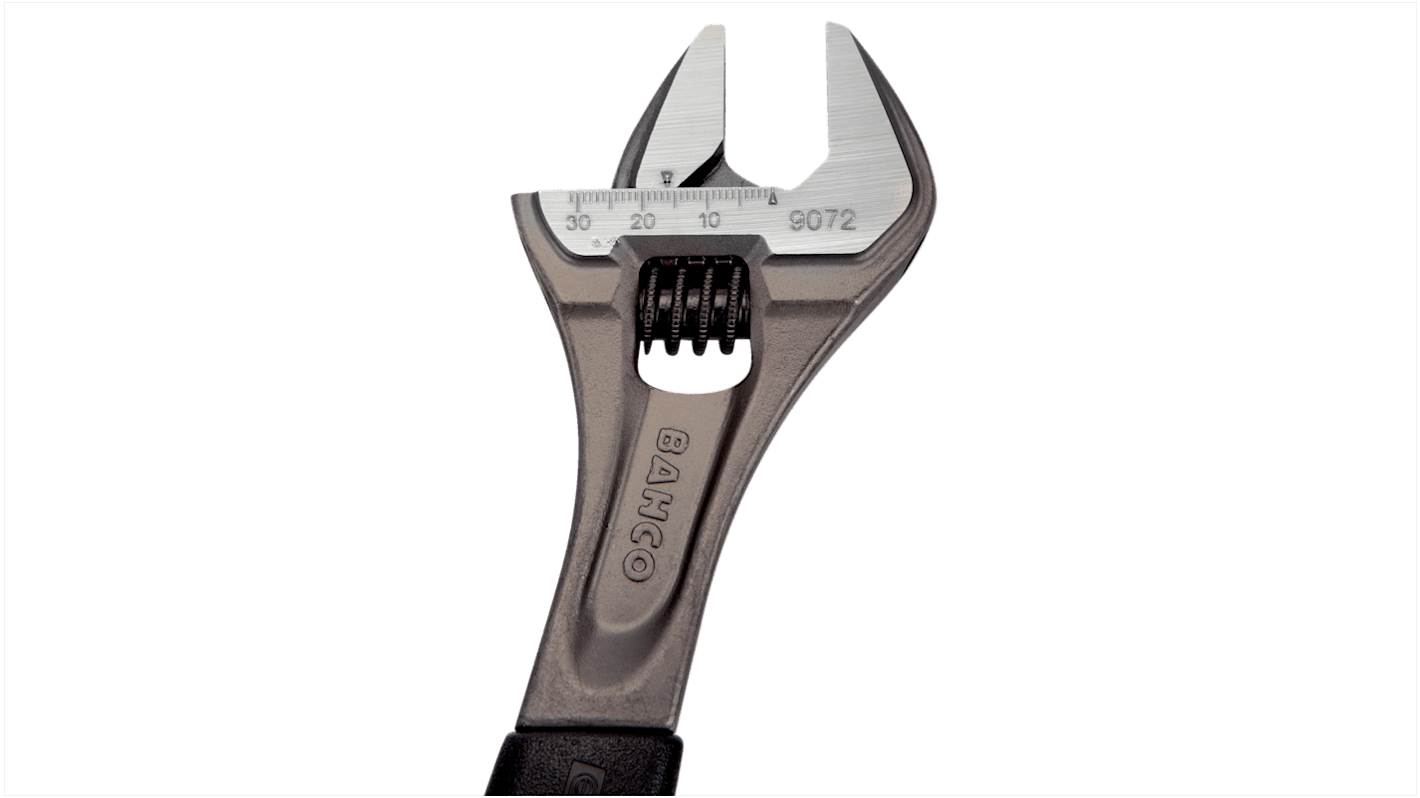 Bahco Adjustable Spanner, 257 mm Overall, 31mm Jaw Capacity, Plastic Handle