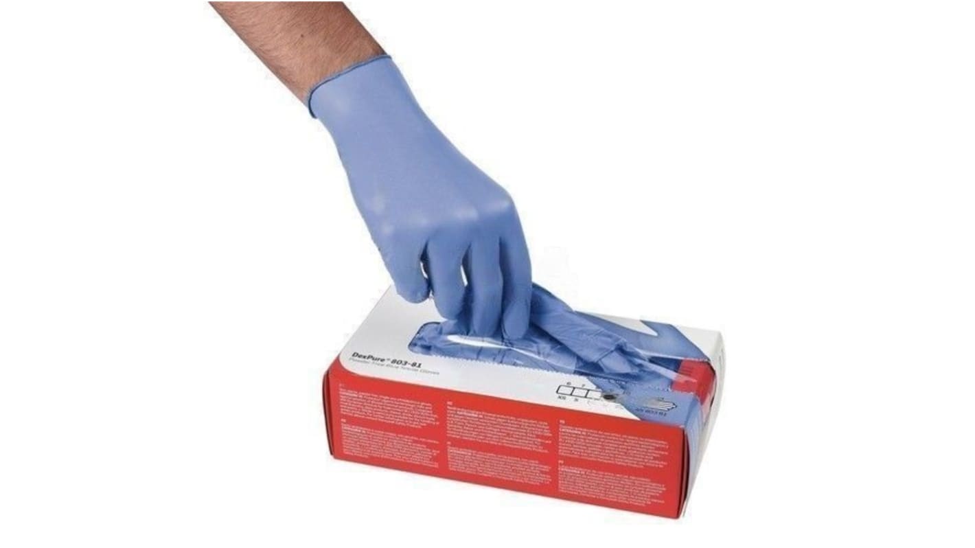 Honeywell Safety Blue Powder-Free Nitrile Disposable Gloves, Size S, No, 200 per Pack