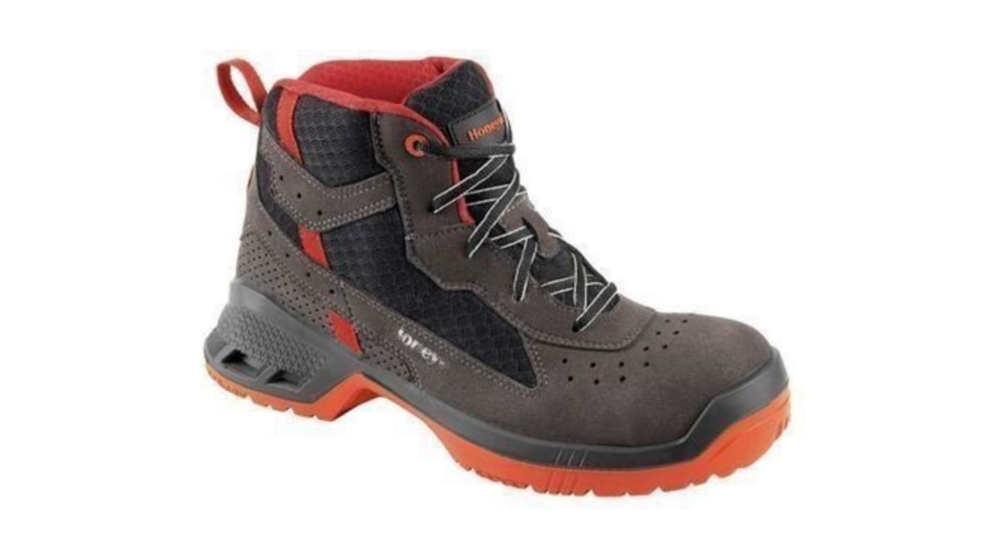 Honeywell Safety Squat Black, Grey, Red ESD Safe Composite Toe Capped Unisex Ankle Safety Boots, UK 13, EU 48