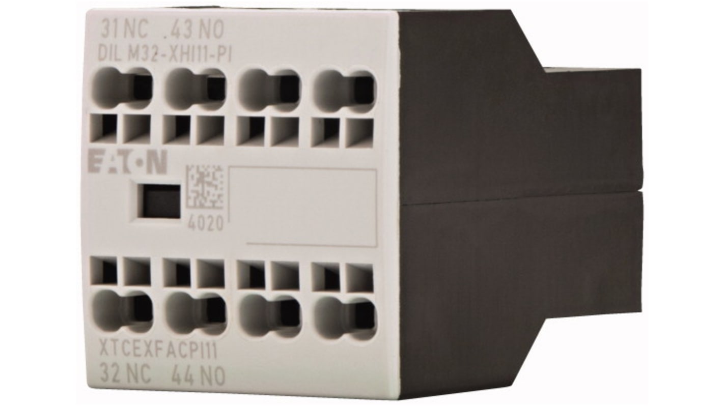 Eaton Auxiliary Contact, 2 Contact, 1 NC, 1 NO, Front Fixing