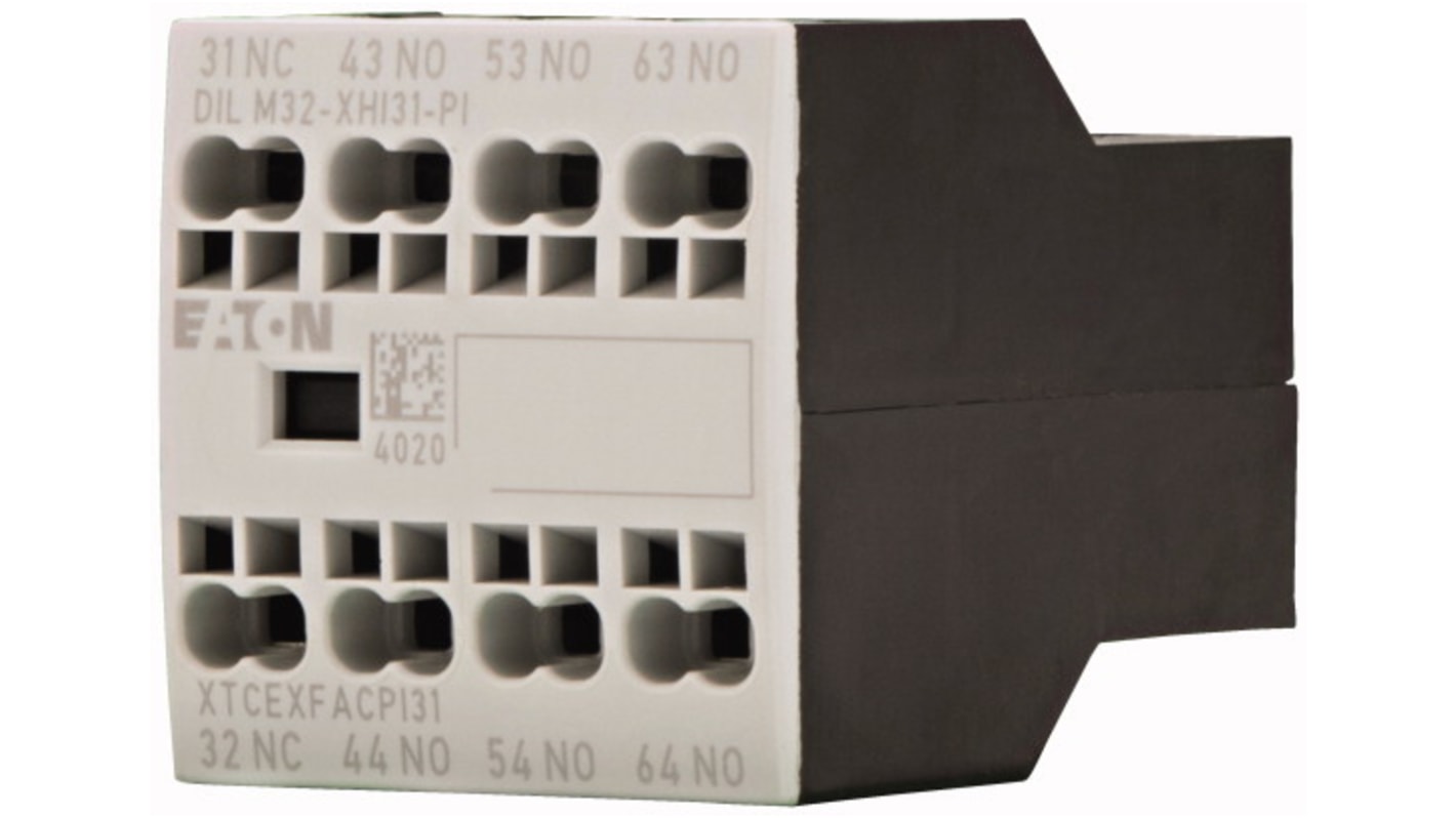 Eaton Auxiliary Contact, 4 Contact, 1 NC, 3 NO, Front Fixing