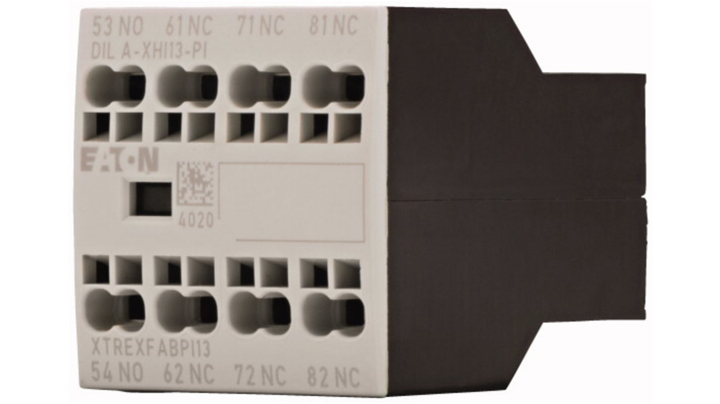 Eaton Auxiliary Contact, 4 Contact, 1 NO, 3 NC, Front Fixing