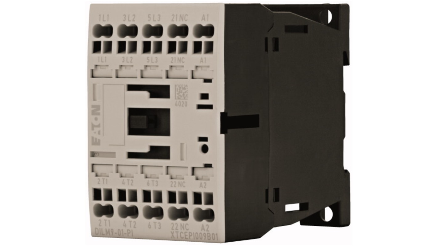 Stycznik 230 V AC Eaton styki: 3 4 kW 9 A 1 NC 199648 DILM9-01(230V50/60HZ)-PI