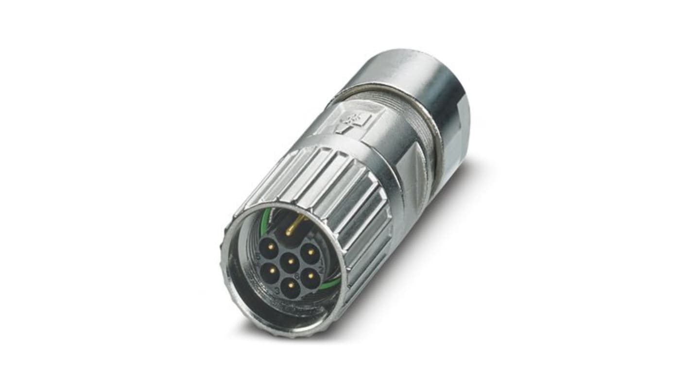 Phoenix Contact M17 PRO M17 Rundsteckverbinder Stecker 7-polig Kabelmontage, Crimpanschluss IP67, IP68