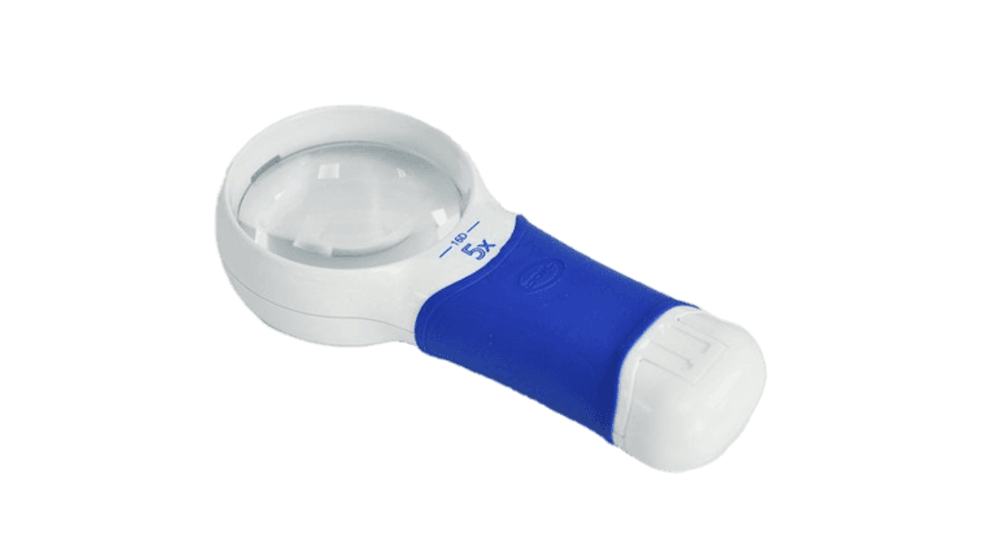Coil Illuminated Handheld Magnifier, 5X x Magnification, 60mm Diameter