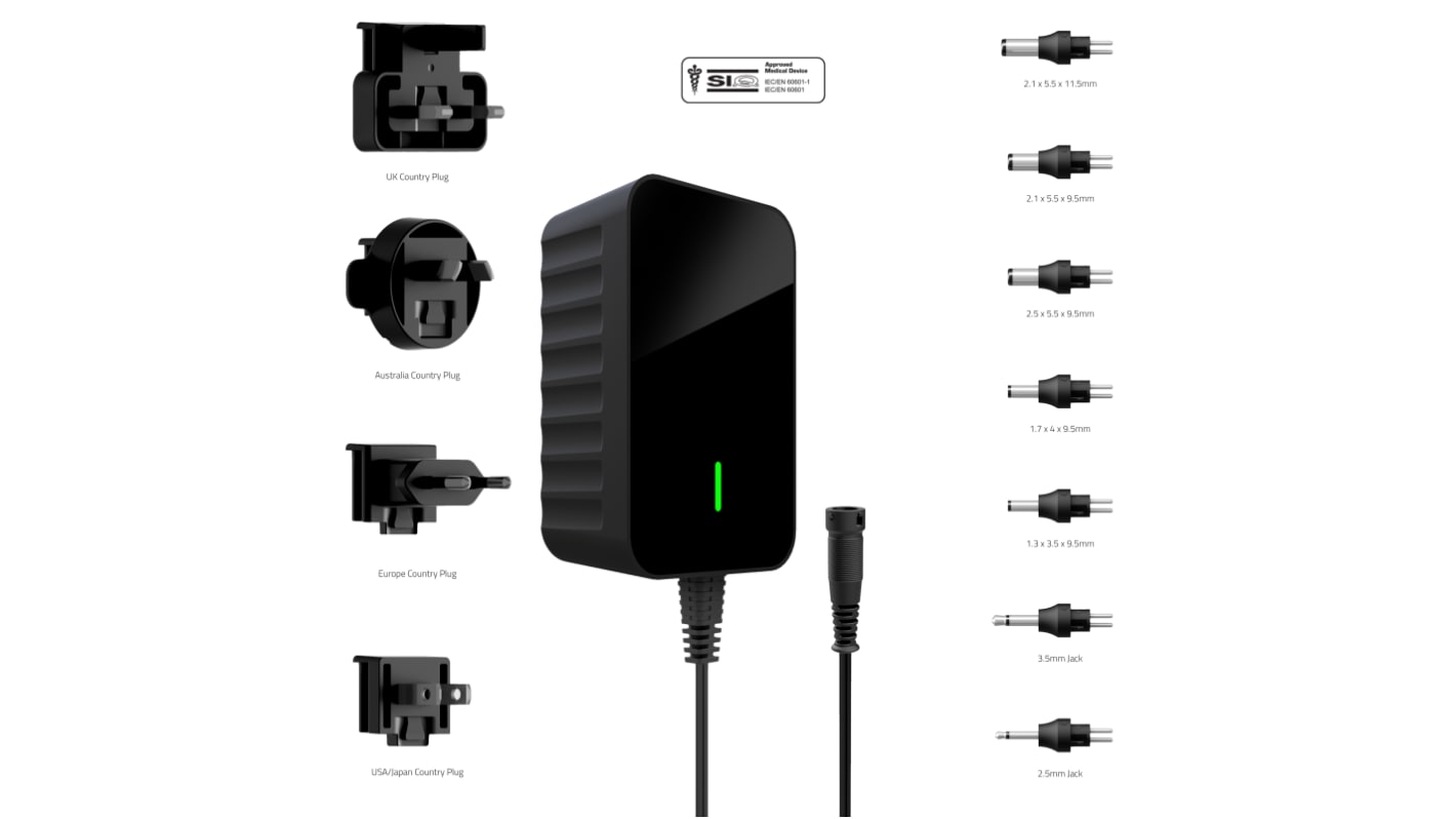 Friwo Steckernetzteil 25W, 100 → 240V ac / 5A Medizin-Zulassung