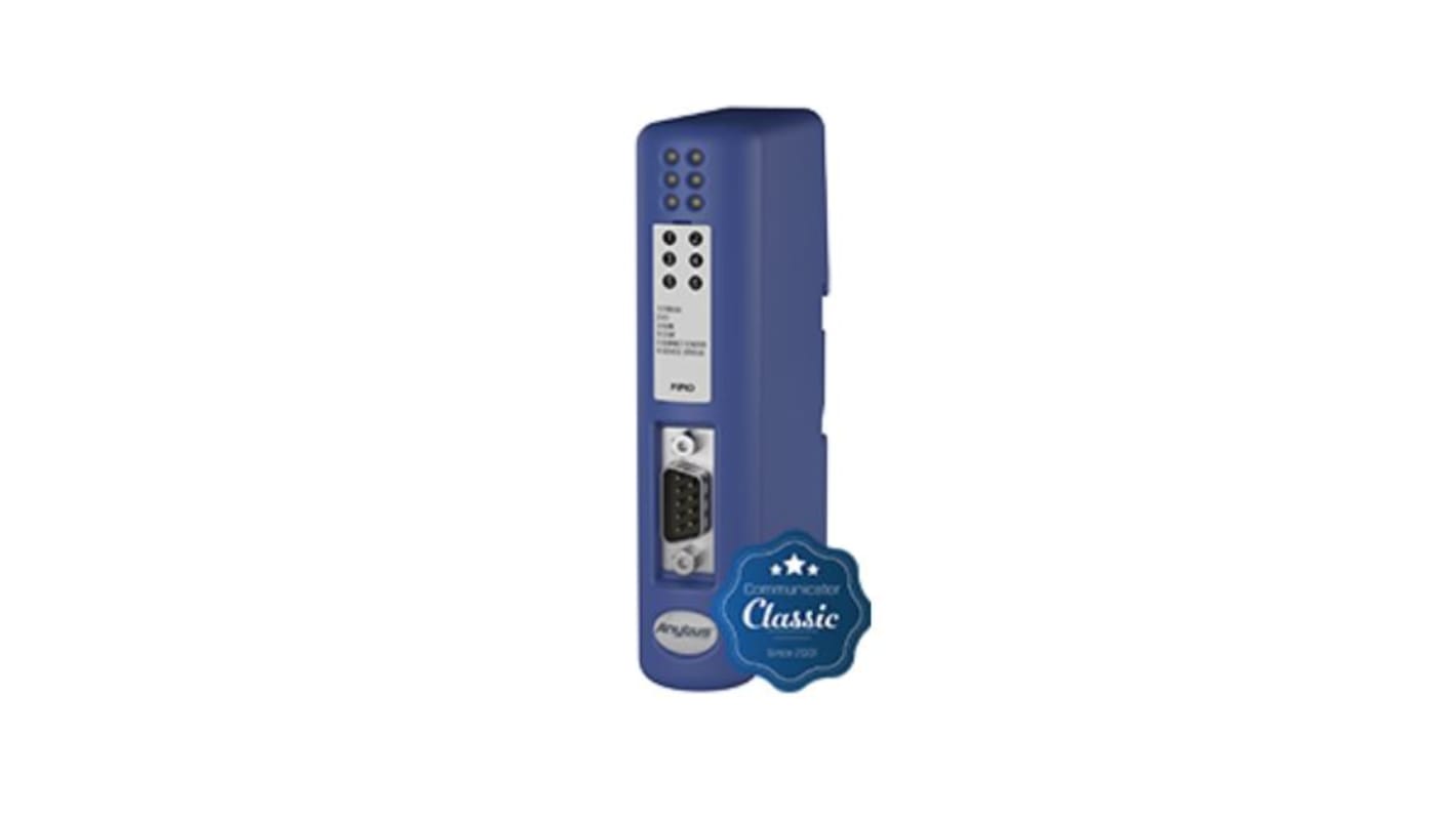 Anybus FIPIO, RS232, RS422, RS485 D Sub 9 Pin RJ45 Male Interface Converter
