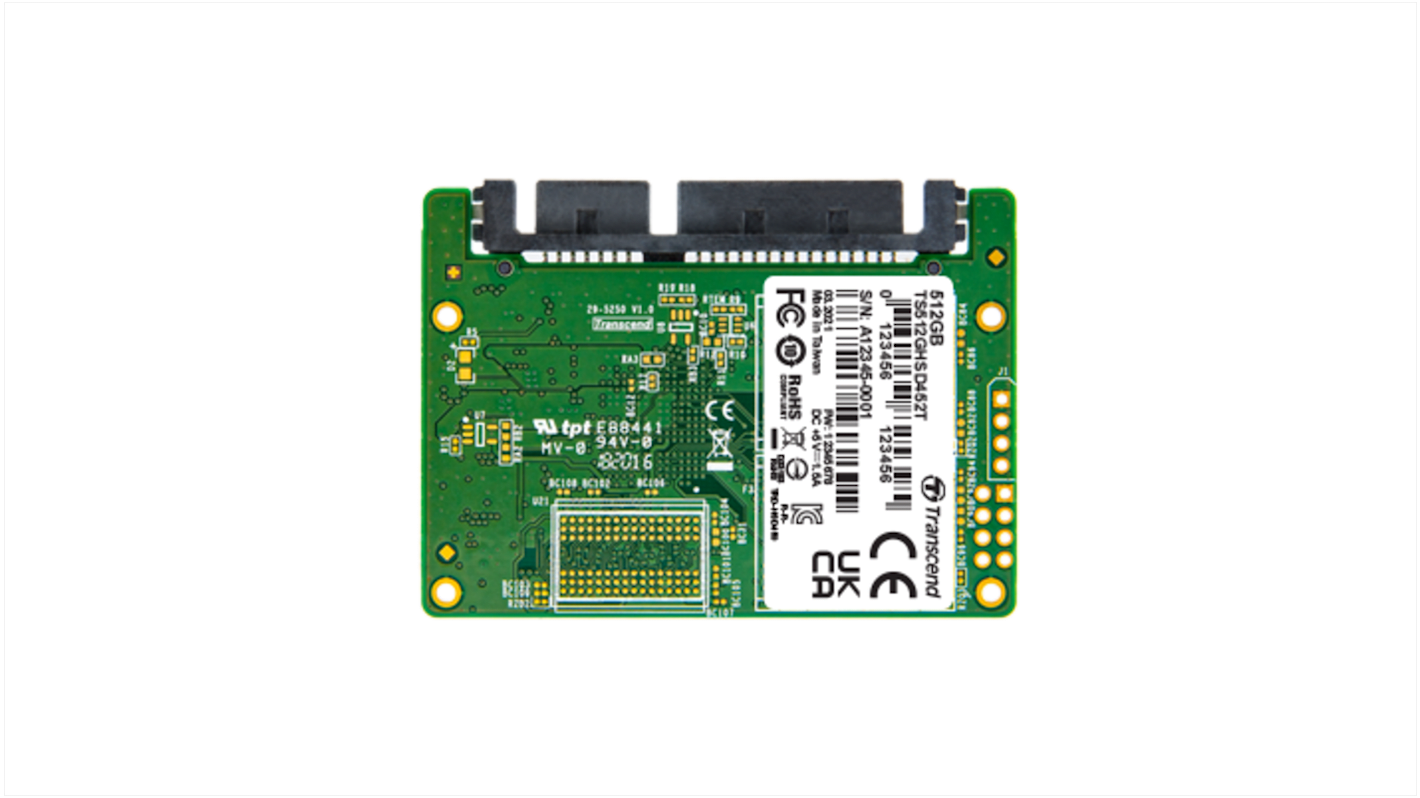 Transcend HSD452T, Half-Slim Intern HDD-Festplatte SATA III, 3D TLC, 128 GB, SSD