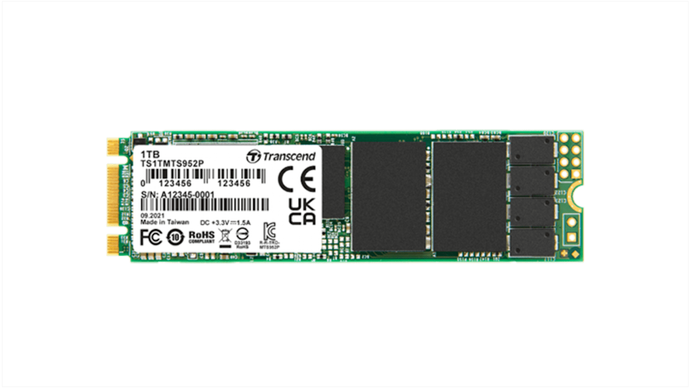 Transcend MTS952P, M.2 Intern HDD-Festplatte SATA III, TLC, 1,024 TB, SSD