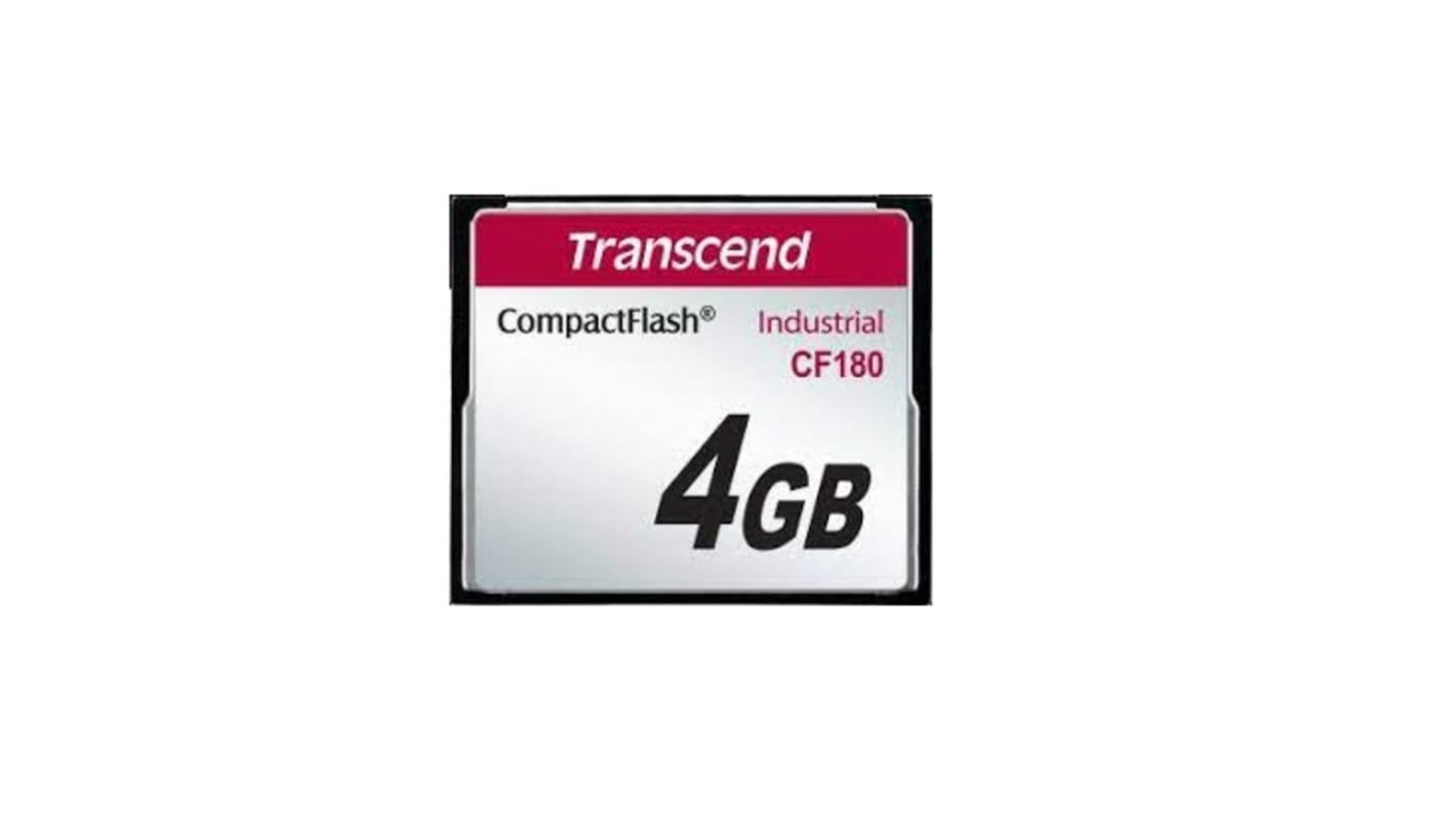 Transcend CF180 Speicherkarte, 4 GB , CompactFlash, 600x, SuperMLC