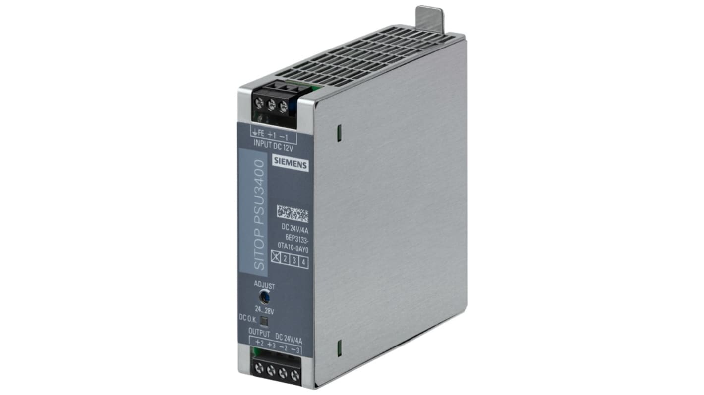 Siemens SITOP DC-DC Converter, 24V dc/ 4A Output, 108W, DIN Rail Mount