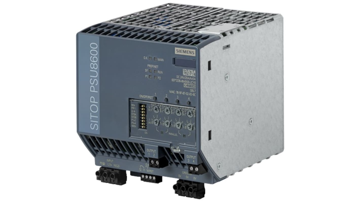 Siemens SITOP DIN-Schienen Netzteil Getaktet 24V dc / 20A 480W 93 → 275V ac