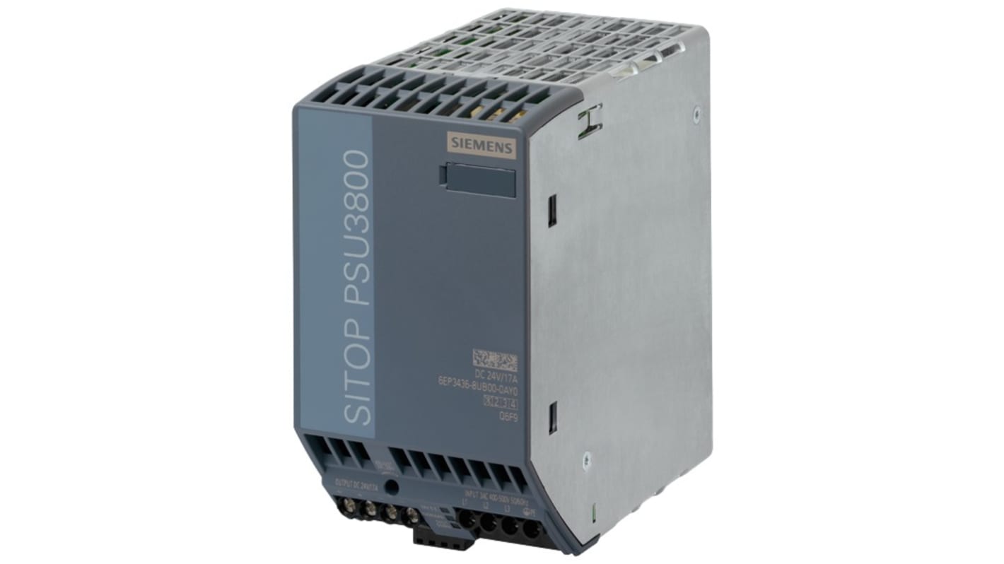 Siemens SITOP Switched Mode PSU, 400 → 500V ac ac Input, 24V dc dc Output, 17A Output, 408W