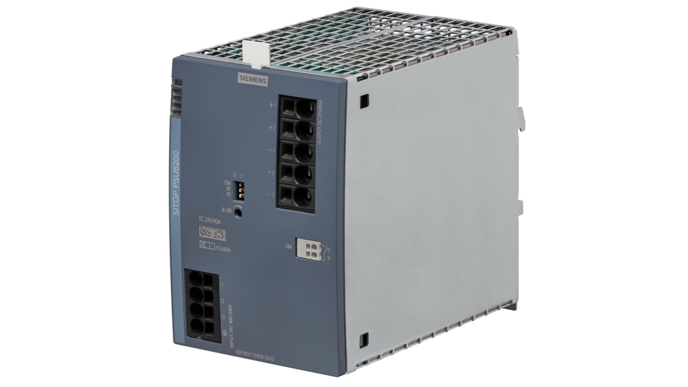 Siemens SITOP DIN-Schienen Netzteil Getaktet 24V dc / 40A 960W 400 → 500 V ac / 450 → 600V dc