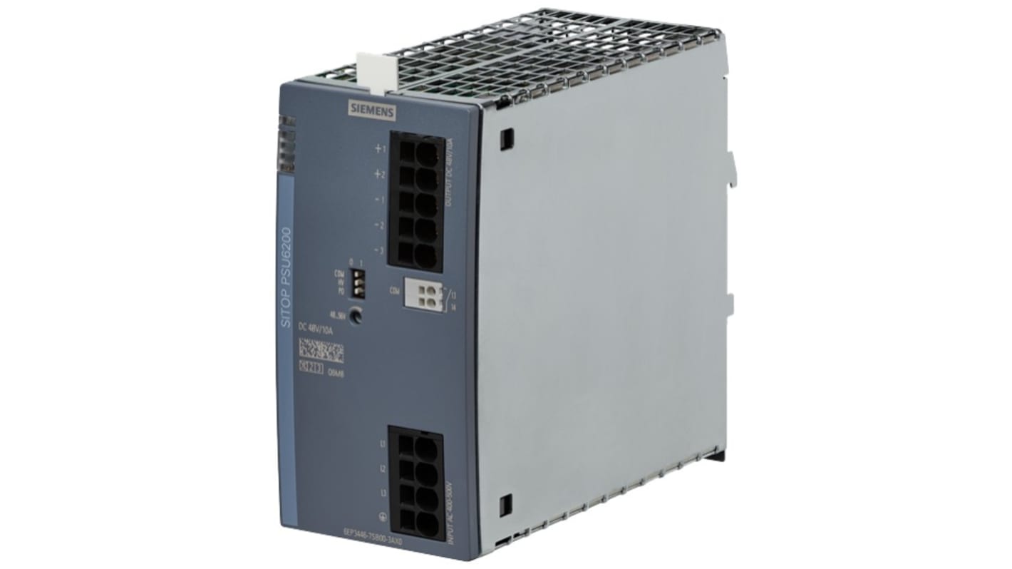Siemens SITOP DIN-Schienen Netzteil Getaktet 48V dc / 10A 480W 400 → 500 V ac / 450 → 600V dc