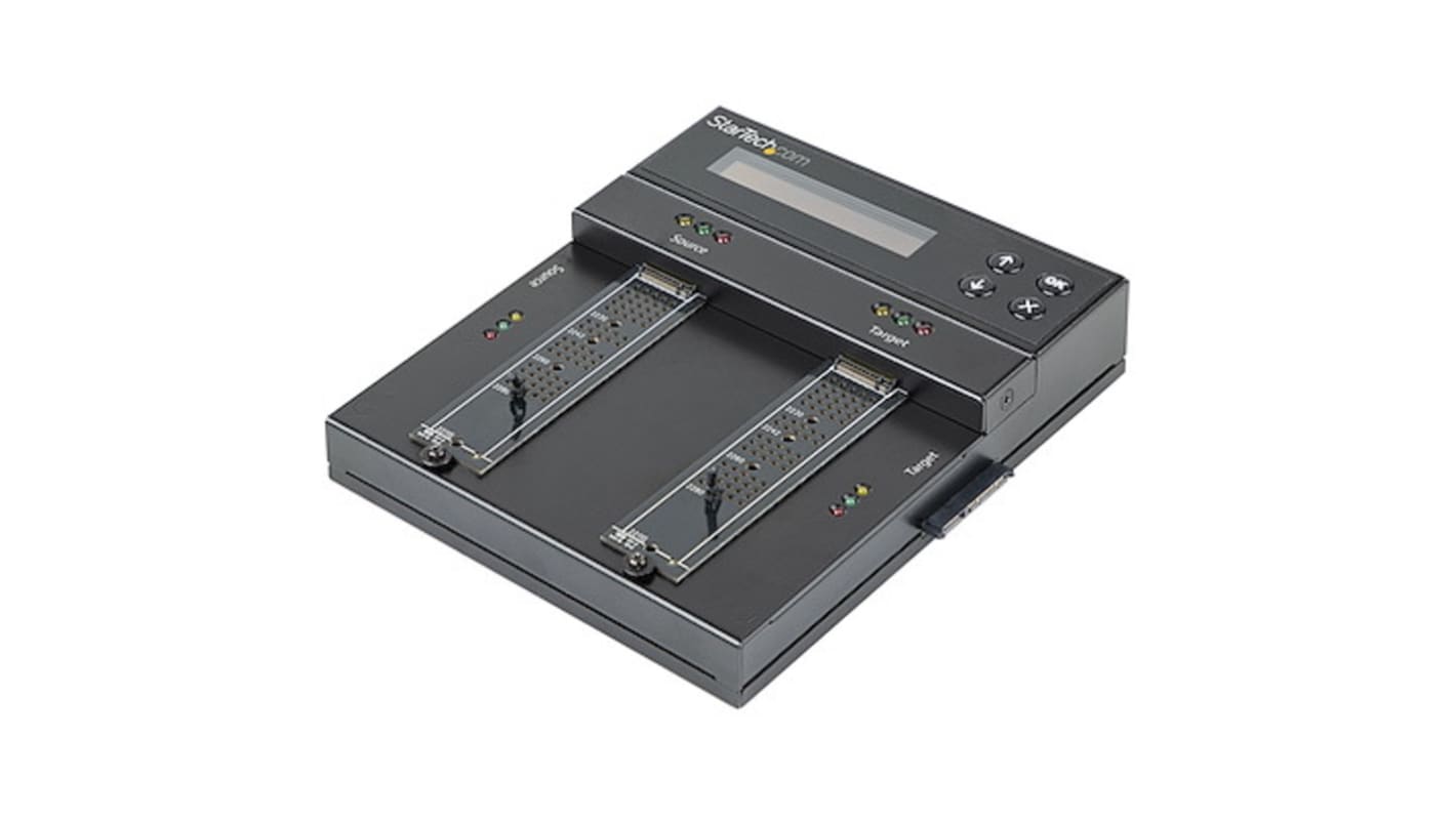 StarTech.com 2 port 2.5 in SATA, 3.5 in SATA, M.2 SATA Duplicator, Eraser