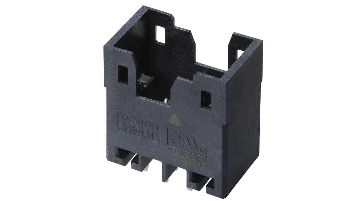 Omron, 3.5mm Pitch, 4 Way, Pluggable Terminal Block, Header, PCB Mount, XW4M-04D2-V1DA