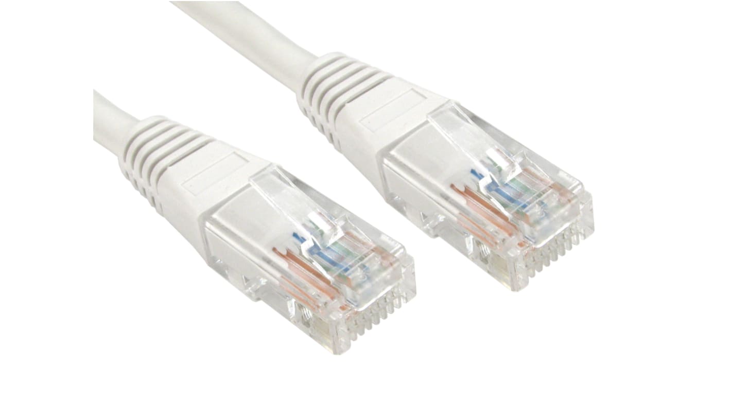 Cable Ethernet Cat6 U/UTP RS PRO de color Blanco, long. 1m, funda de PVC