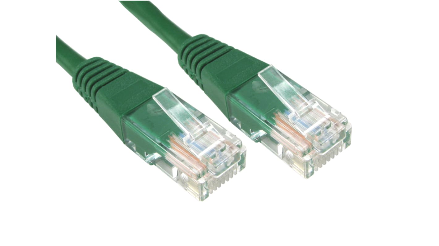 RS PRO Ethernetkabel Cat.6, 10m, Grün Patchkabel, A RJ45 U/UTP Stecker, B RJ45, PVC