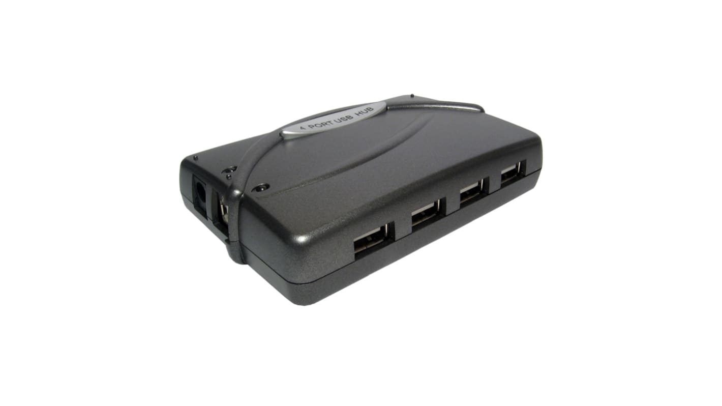 Hub USB RS PRO USB 2.0 4 Adattatore AC - spina UK USB A