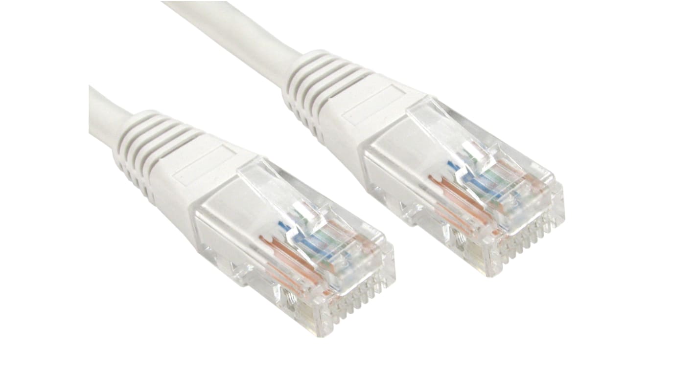 Kabel Ethernet Cat5e długość 1m Z zakończeniem RS PRO PVC l. żył: 8 średnica 5.4mm