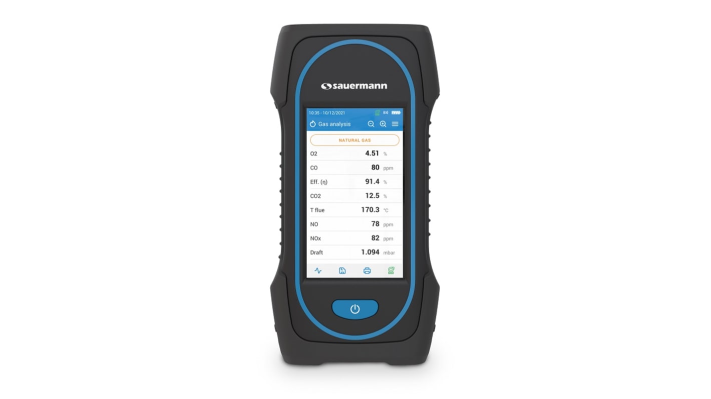 Analizador de gases de combustión SAUERMANN. SICA 130 KIT 2AS, Monóxido de carbono, Oxígeno