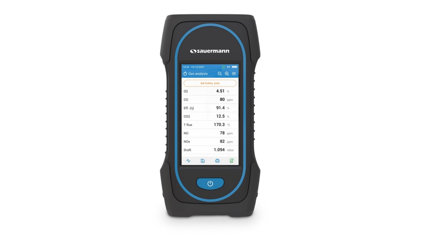 SAUERMANN. Abgasanalysegerät für Kohlenmonoxid, Stickstoffoxid, Sauerstoff 1ppm +200mbar