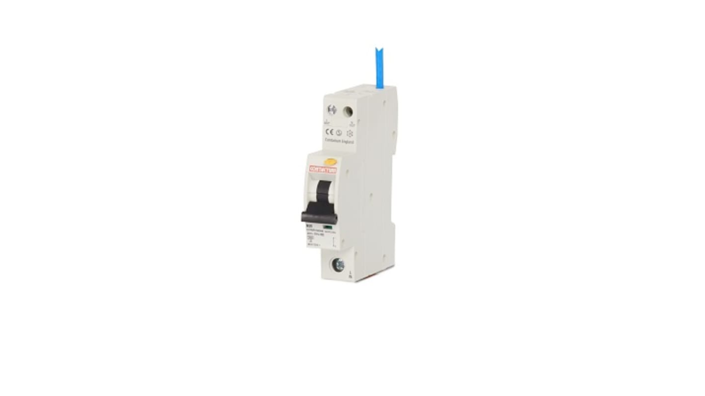 Contactum RCBO, 20A Current Rating, 1P Poles, 30mA Trip Sensitivity, Type B, CCPBR Range