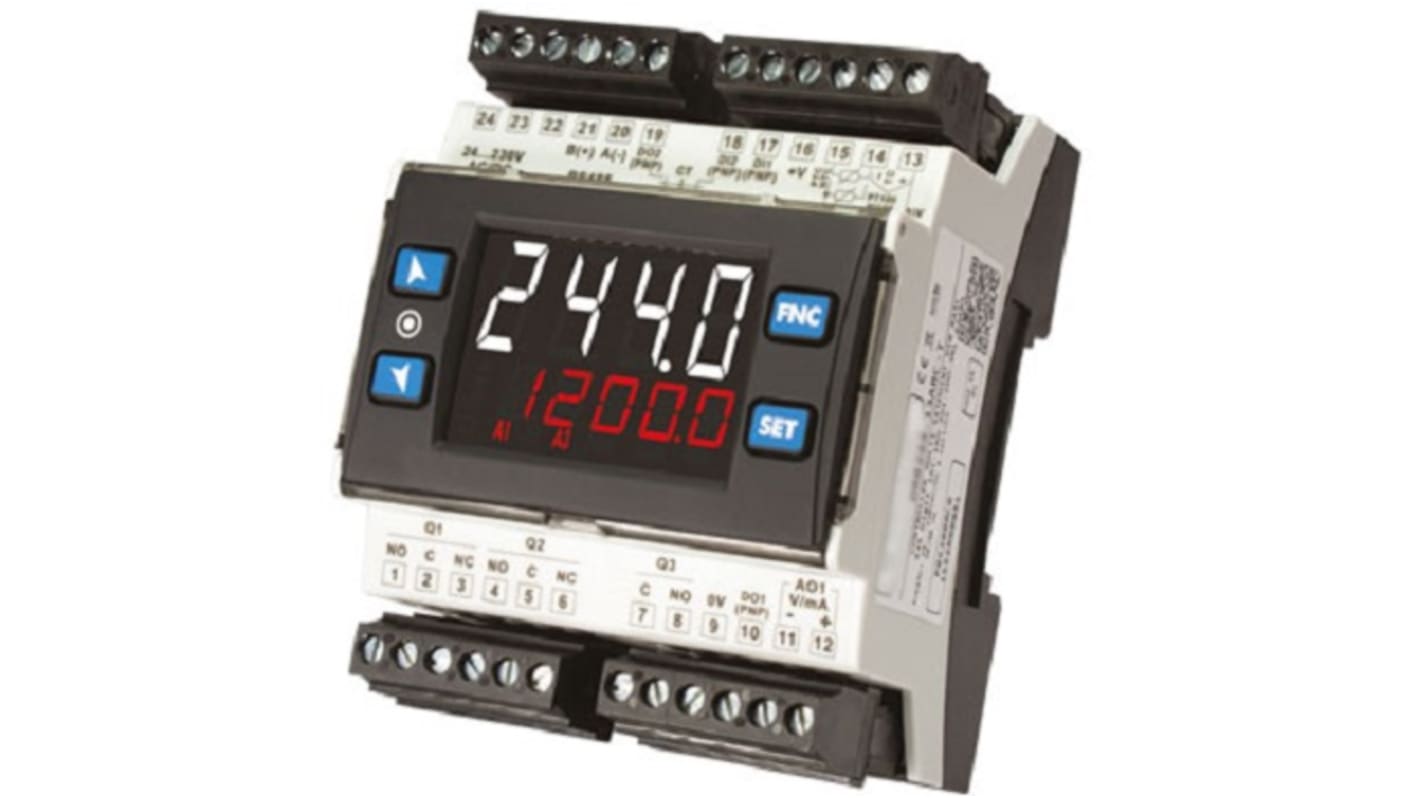 Rs-Online Termoregolatori PID Wachendorff URDR 24 → 230 V. 72 x 90 x 64mm 2 uscite Analogico SSR