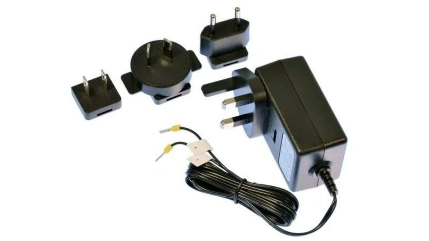 Adattatore AC/DC Brainboxes 12V cc, 1.5A, spina Australia, Europeo, UK, US