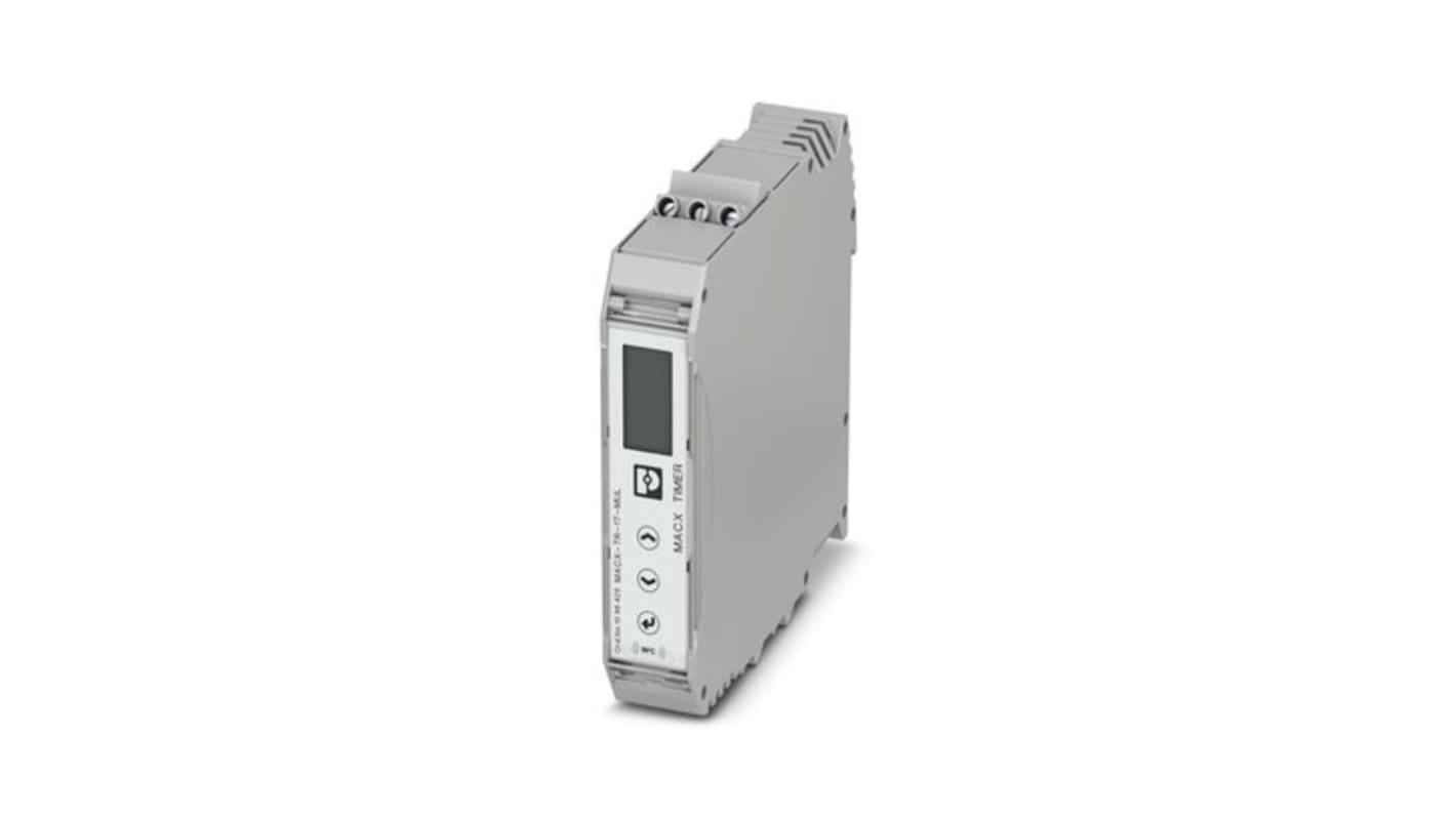 Phoenix Contact DIN Rail Mount Timer Relay, 24 → 240V ac/dc, 2-Contact, 0.01 → 59999min, 13-Function, DPDT