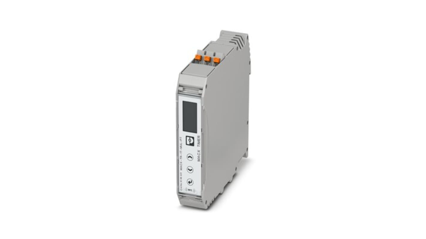 Phoenix Contact DIN Rail Mount Timer Relay, 24 → 240V ac/dc, 2-Contact, 0.01 → 59999min, 13-Function, 2