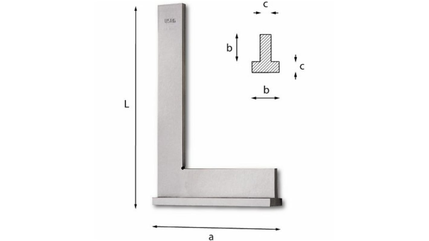 Squadra da falegname Usag, 300 mm x 30 mm, Metrico