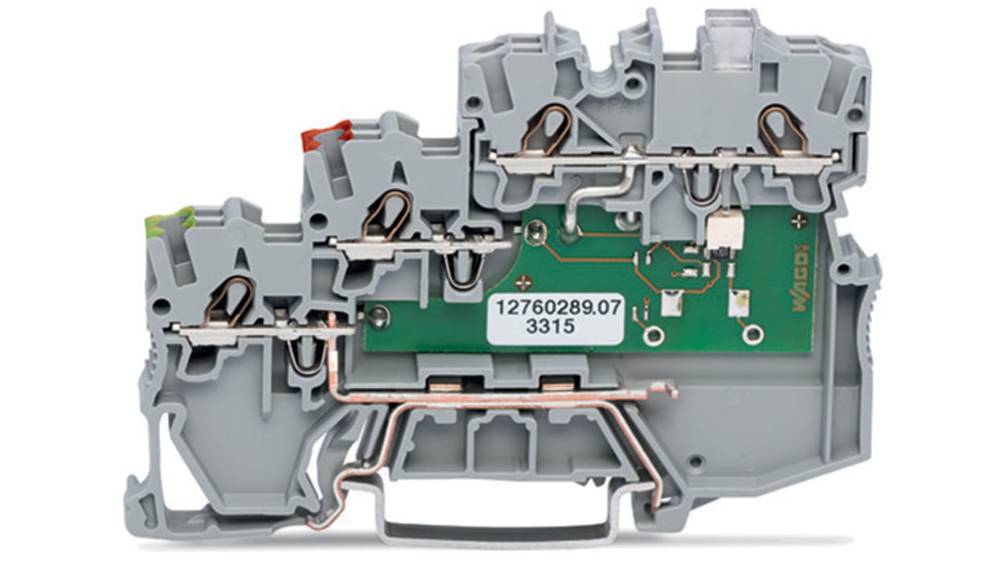 WAGO 2000-5317/1101-951 TOPJOB S, 2000 Series Grey, 1mm², Triple-Level, Push-In Cage Clamp Termination