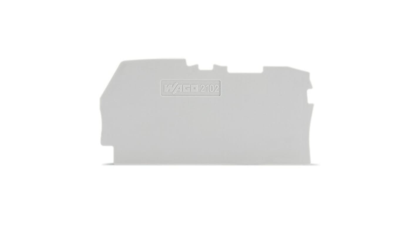 WAGO TOPJOB S, 2102 Series End and Intermediate Plate for Use with 2102 Series Terminal Blocks