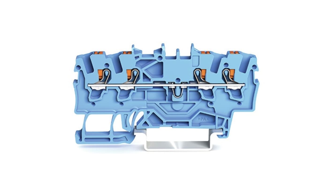 Morsettiera passante WAGO, Blu, livello Singolo, , 17.5A