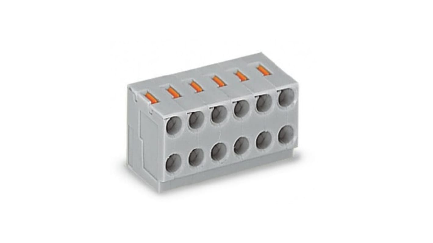 WAGO PCB Terminal Block, 8-Contact, 3.5mm Pitch, PCB Mount, 1-Row
